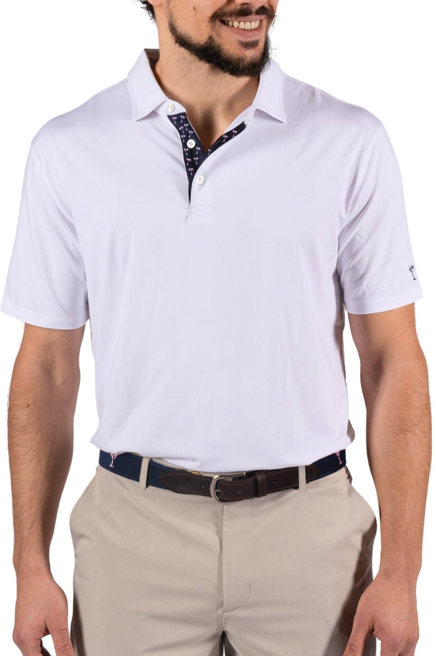 Men's White Sport Polo - GolftiniMen's Tops