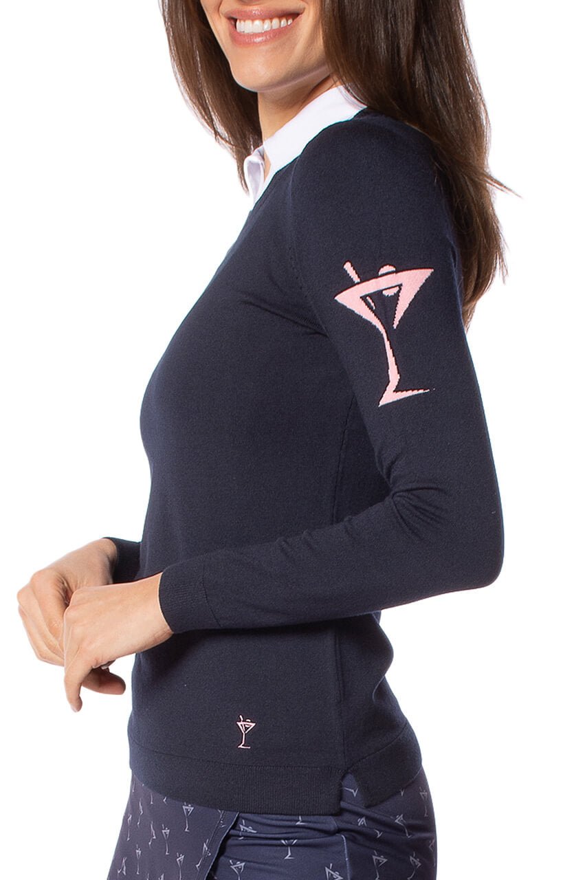 Navy Martini Crewneck Sweater - GolftiniSweaters