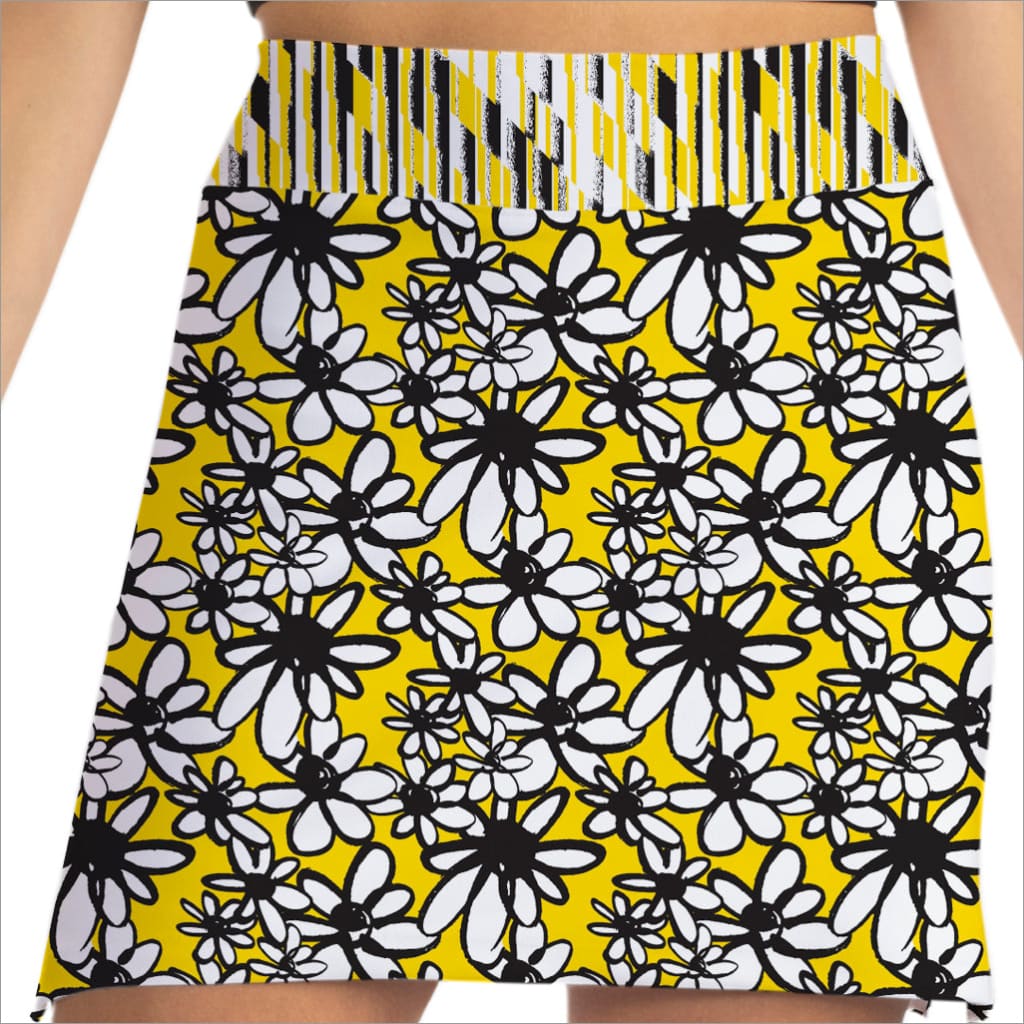 Oopsy Daisy Yellow and White Skort- Fashion Skorts