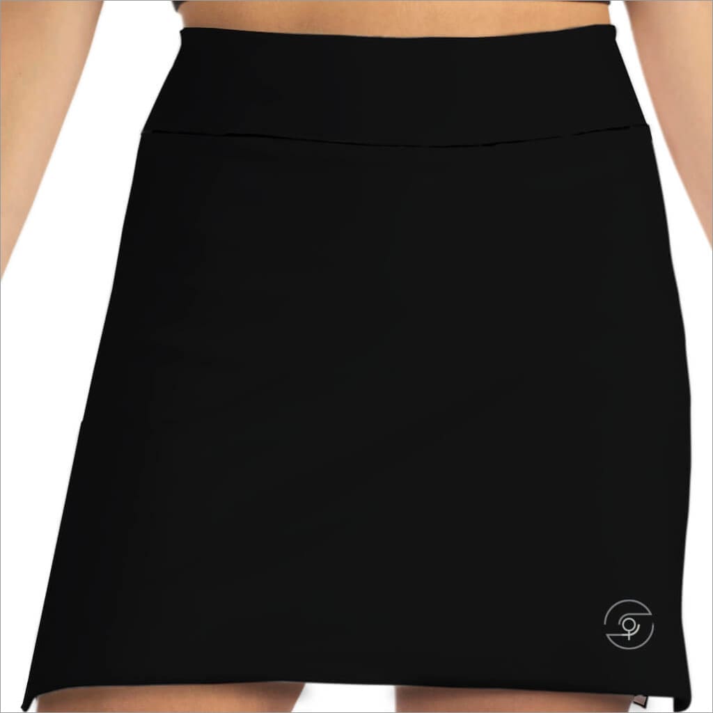 SOLID BLACK FASHION SKORT