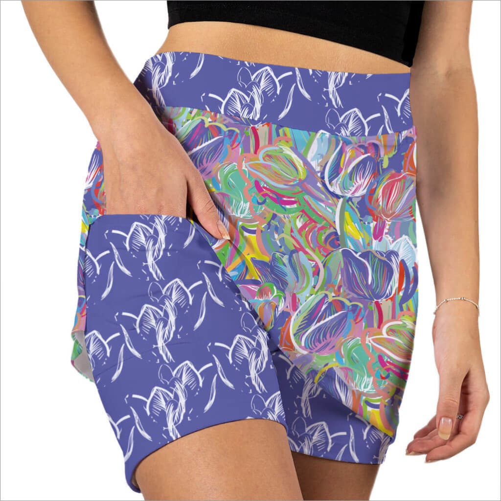 Spring Fling Colorful Tulip Skort