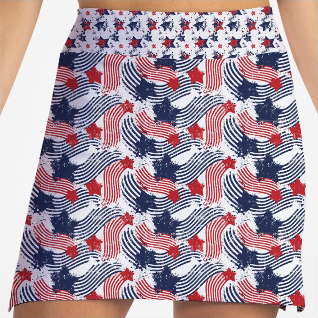 Star Spangled Pattern Skort