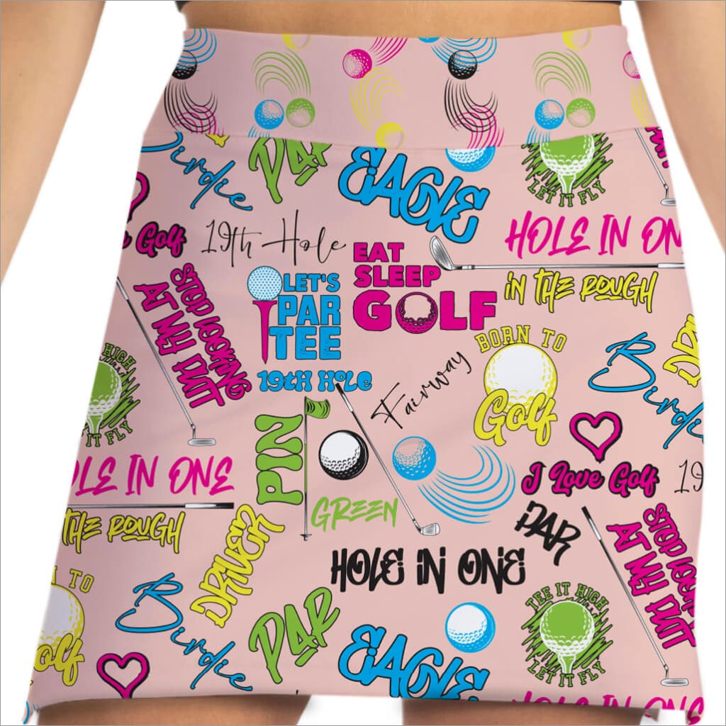 Tee Time Blush Golf Skort