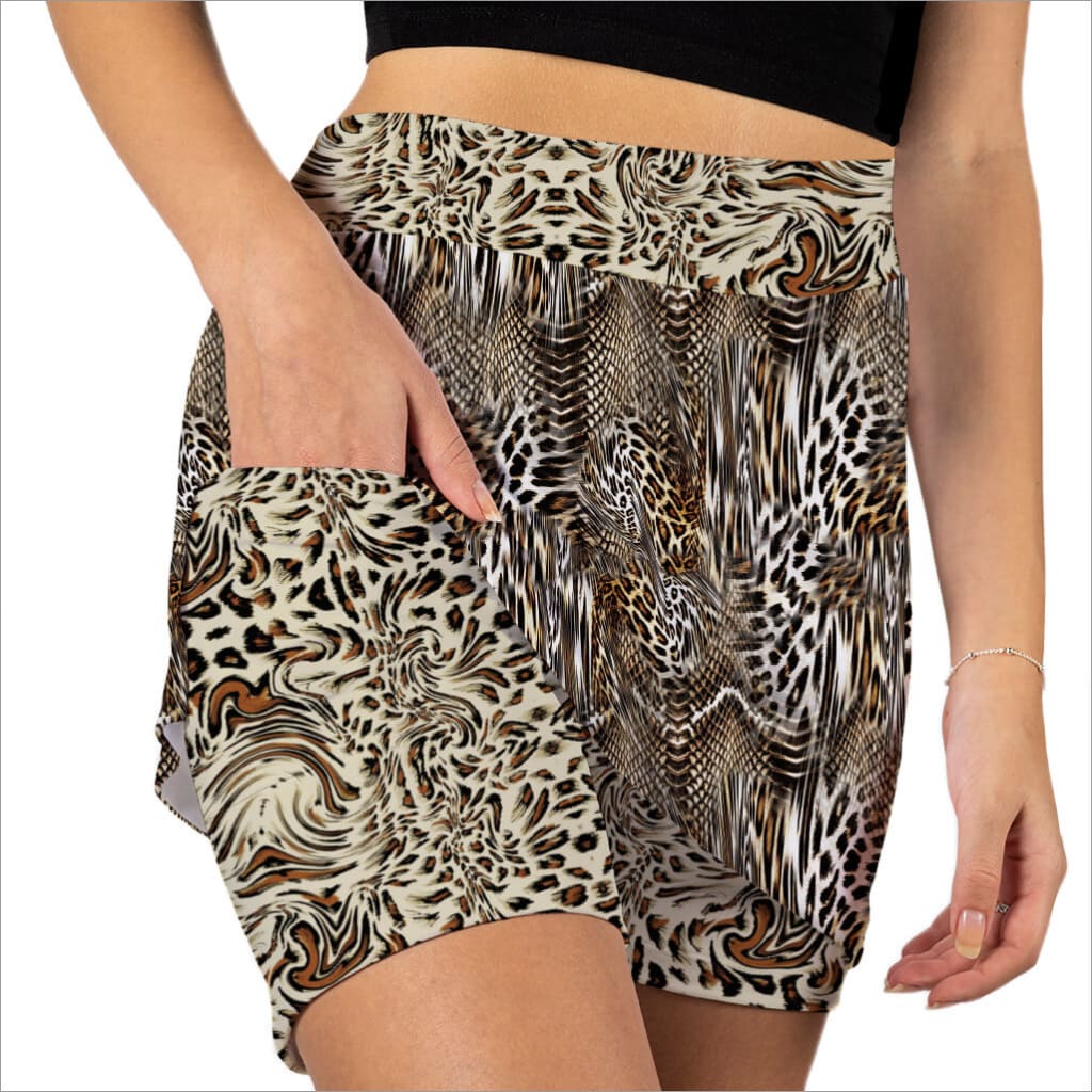 Untamed Animal Print Designer Skort