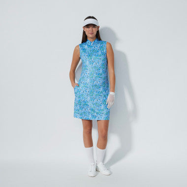 Ladies SHEERMOTION Sleeveless Water Bloom Print Golf Dress - Blue 1000416:160